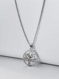 Bayan tree pendent with sleek look (only Pendent) in 92.5 HM Silver