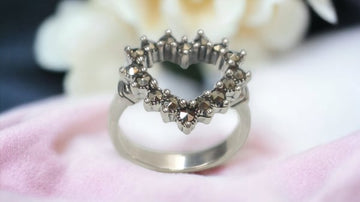 Fashionable and elegant Heart shape 925 Silver Rings designed for women