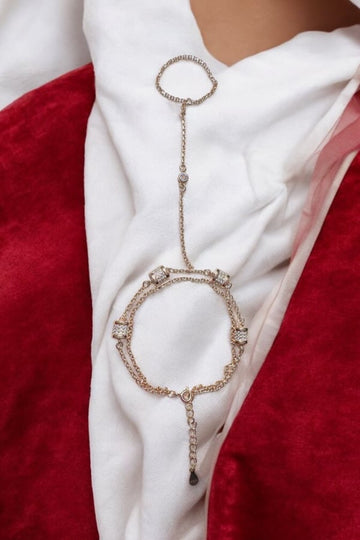 Rose Gold Finger chain 925 Silver Bracelets