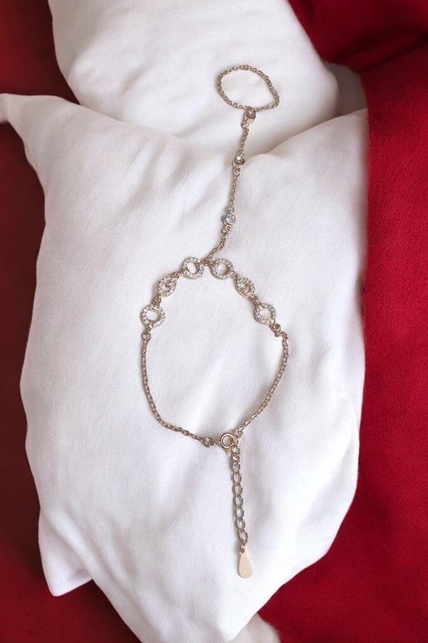 Rose Gold Classic Finger chain 925 Silver Bracelets