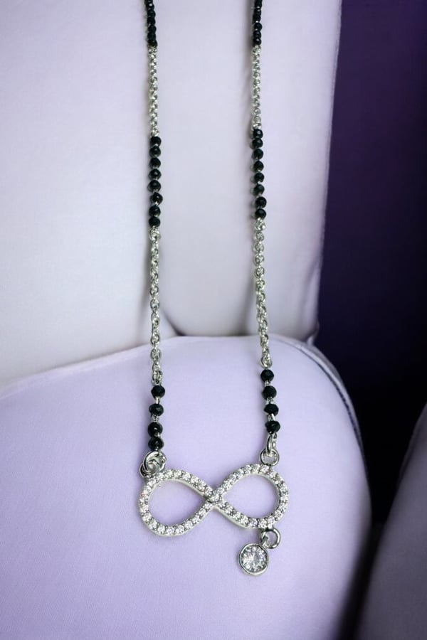 Silver Infinity Look Mangal sutra made with 925 silver